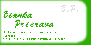 bianka prierava business card